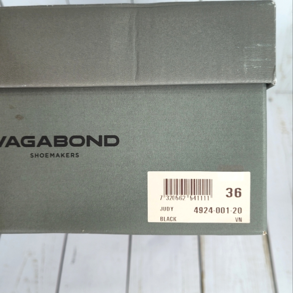 Vagabond Judy Black Leather Platform Sneakers - Picture 11 of 13